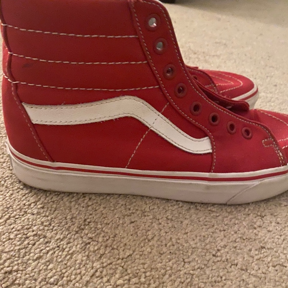 red high top vans (with laces)